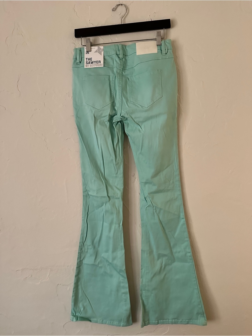 NWT BCBGeneration Womens The Sawyer My Boyfriend Light Mint Vintage Flare Jeans - Picture 3 of 11